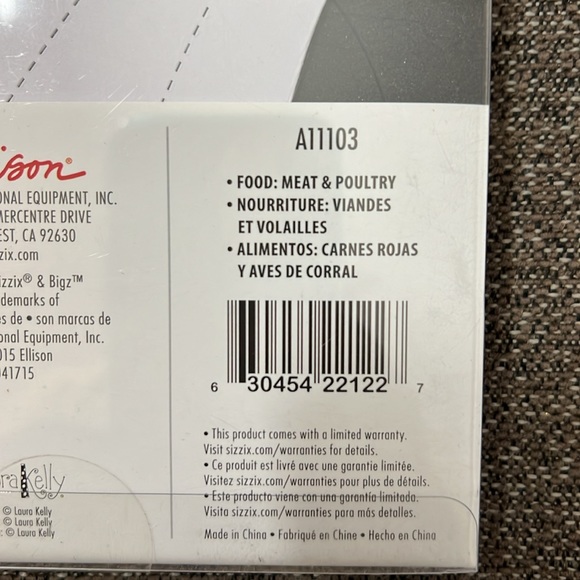 Sizzix Bigz Ellison Classroom Series Meat & Poultry Die #A11103. NWT rare - Picture 3 of 5